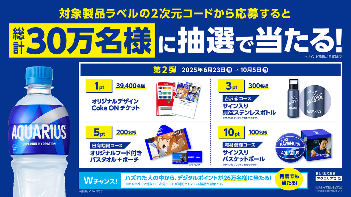 アクエリアスコアリニューアル　パッケージプロモーション第2弾